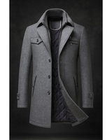 Josef | Herren Elegante Winterjacke Langarm in Grau