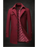 Josef | Herren Elegante Winterjacke Langarm in Burgunderrot