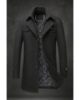 Josef | Herren Elegante Winterjacke Langarm in Schwarz