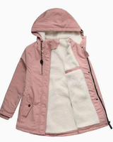 Josefa | Damen Winterjacke isoliert und warm mit Kapuze in Rosa