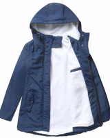 Josefa | Damen Winterjacke isoliert und warm mit Kapuze in Marineblau