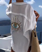 Mykonos | Übergrößen-Bluse in Weiß