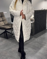 Kendall | Eleganter, figurschmeichelnder Wintermantel – Warm ohne aufzutragen, mit Leopard-Futter in Weiß