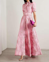 Celina | Kleid mit kurzen Puffärmeln in Rosa