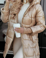 Damen Casual Jacke | Kapuzenjacke | Weiche Stoffqualität | Alltag & Freizeit in Champagne