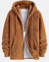 Raydel - Plüsch-Winterjacke für Herren in Braun