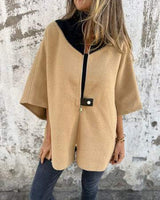 Corana - Stehkragenjacke mit halbem Reißverschluss in Hellbraun