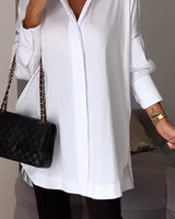 Bettina - Chique Bluse aus Chiffon in Übergröße in Weiß