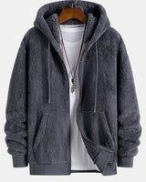 Raydel - Plüsch-Winterjacke für Herren in Grau