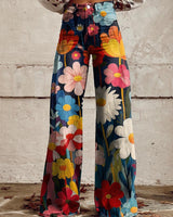 Léna - Florale Weite Hose in Mehrfarbig