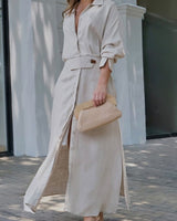 Jeanette | Leinenkleid in Beige