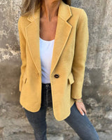 Nyomi | Ein-Knopf-Blazer in Gelb