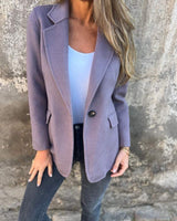 Nyomi | Ein-Knopf-Blazer in Lila