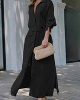Jeanette | Leinenkleid in Schwarz