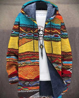 Juna | Damen Zip Hoodie Oversize Strickjacke in Retro