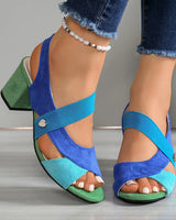 Lurene - Gepolsterte Schuhe mit Blockabsatz in Himmelblau