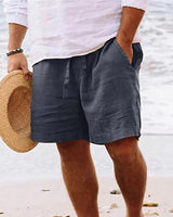 Kaspar | Herren Kordelzug Shorts Bermuda in Dunkelgrau