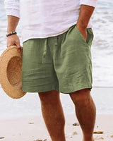 Kaspar | Herren Kordelzug Shorts Bermuda in Grün