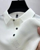 Kasper | Herren Strukturiertes Poloshirt Kurzarm in Weiß
