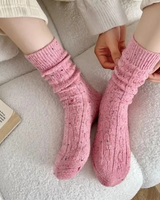 Kassandra | Damen Klassische Trachtensocken zum Oktoberfest in Rosa