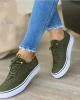 Katarina | Damen Schnürer Sneaker in Grün