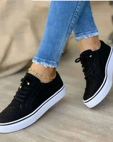 Katarina | Damen Schnürer Sneaker in Schwarz
