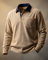 Orvion - Soft-Touch-Polohemd in Khaki Braun
