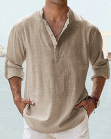 Eckhard | Herren Sommer Hemd | Langarm in Khaki