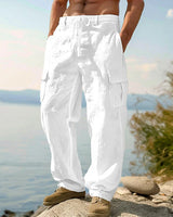 Kilian | Herren Cargo Hose mit Kordelzug und Seitentaschen in Weiß