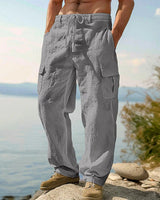 Kilian | Herren Cargo Hose mit Kordelzug und Seitentaschen in Dunkelgrau