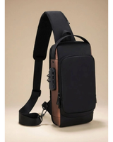 Kilian | Herren Schultertasche mit USB Anschluss und Zahlenschloss in Braun