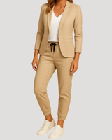 Klara | Damen Hosenanzug Blazer Set Zweiteiler in Gelb