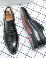 Klassische Oxfordschuh Herren Cap-Toe in Schwarz
