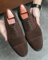 Klassischer Herren Oxford Schuhe Mit Cap-Toe in Braun