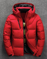 Konrad | Herren Winterjacke Mit Kapuze Und Winter Komfort Design in Rot