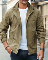 Konstantin | Herren Cargo Jacke Übergangsjacke in Braun