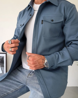 Konstantin | Herren Langarm Freizeithemd in Blau