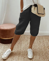 Liv | Sommer-Shorts aus Leinen-Mix (1+1 GRATIS) in Schwarz
