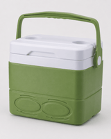 Kühlbox tragbar mit Griff für Camping in Grün