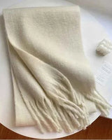 Kuscheliger Winterschal in Beige