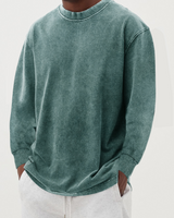 Nestor | Rundhalsausschnitt Langarmshirt in Grün