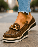 Lässige Slipper Bequeme Stilvolle Schuhe in Braun