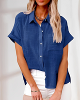 Laurice - Leichte Sommerbluse für Damen in Blau
