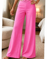 Lavinia | Damen Hose mit High Waist und Crossover Bund in Rosa
