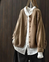 Leana | Damen Strickjacke mit Gemütlicher Optik und Komfort in Khaki