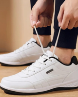 Leander | Herren Orthopädische Sneaker mit schlichtem Stil und leichter Sohle in Weiß