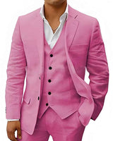 Leinen Hochzeitsanzug in Rosa