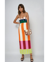 Lena | Damen Elegante Florale Maxikleid in Mehrfarbig
