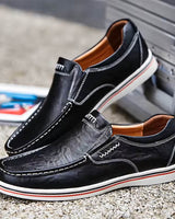 Levin | Herren Loafer Slipper Slip-on Freizeitschuh in Schwarz