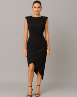 Lianne | Damen Freizeitkleid Elegant Leicht Sommer in Schwarz